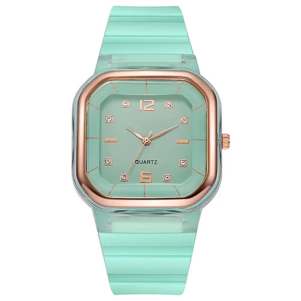Women Watch Candy Colors Silicone Square Quartz Simple Sports Digital Watch Female Men's Fashion Watch Unisex Casual Wristwatch
