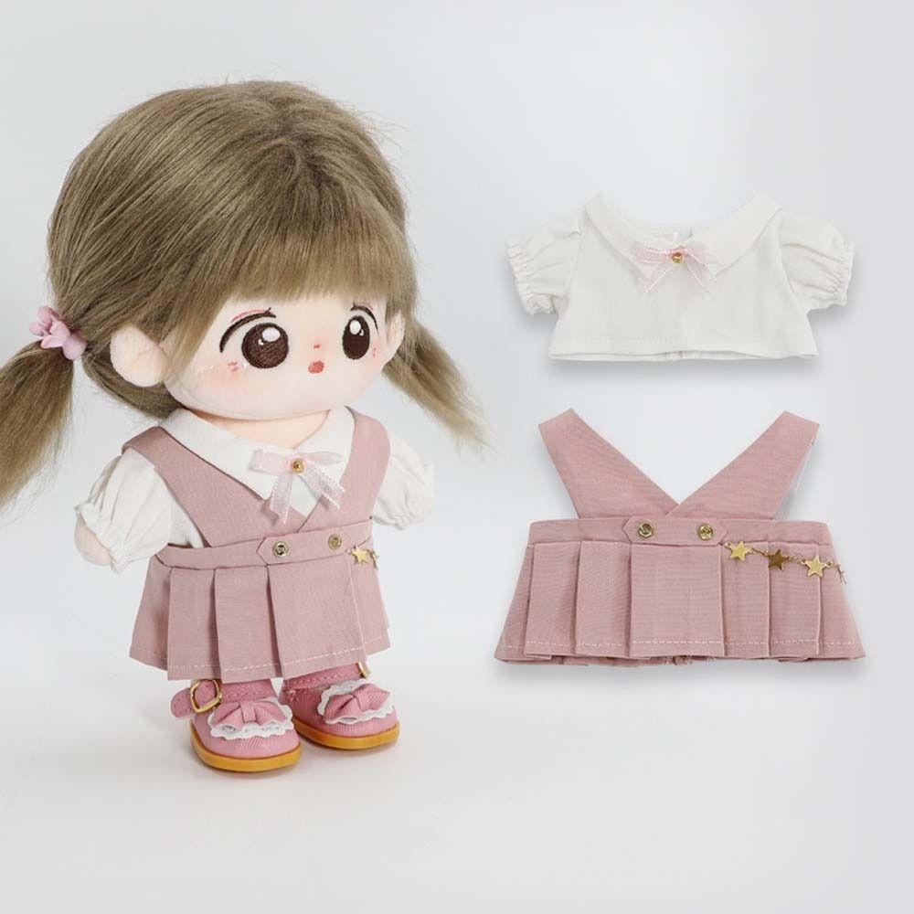 T-shirt Cotton Dolls Outfit Dress Up Doll Uniform Set Fashion 20cm Doll Clothes  Girls Gift