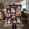 1Pc Bulldog Dachshund Print Flannel Blanket, High quality Comfortable for All Seasons, Home Decor, Warmth and Comfort, Perfect for Christmas Gifts