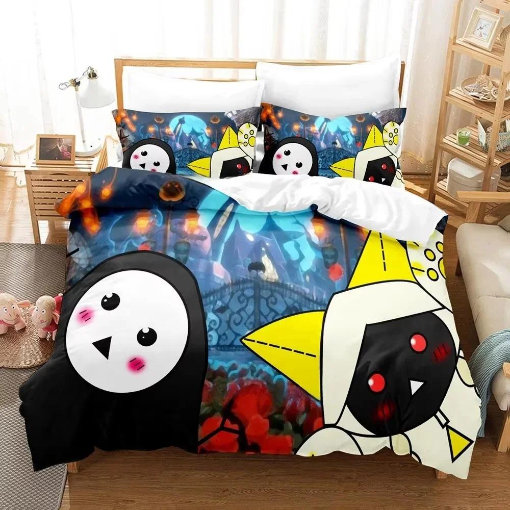 New Personality 3D Printed Anime Blazblue Bedding Set Cartoons three-piece set Adult Kid Bedroom Duvet cover Sets Home Textiles