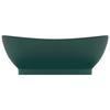 VidaXL Lavabo Ovale à Trop-plein Vasque à Poser de Toilette Lave-mains de Salle de Bain Salle Cosmétique Intérieur Vert 146937