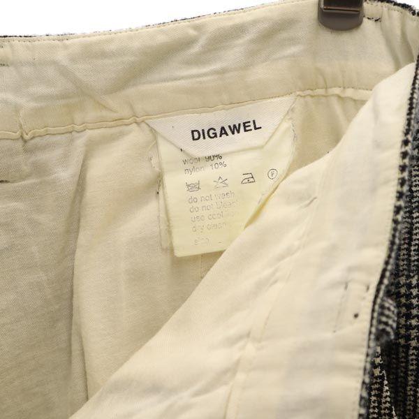DIGAWEL wool blend Glen check Cropped pants Gray Men's Used