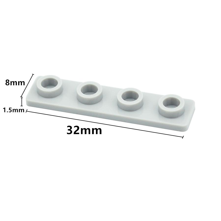 Compatible Assemblage Thin Figure Bricks 1X4 Raised Round Dots Building Bricks Educational Construction Toys
