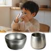 Industrial Style Drinking Cups Stainless Steel Cup/Bowl, Matte Metal Container, Smooth Arc Tableware for Kitchen Shatterproof Non-slip Base