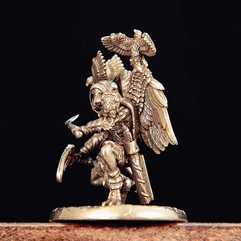 white Brass Hunter Warror Small Statue Desktop Ornaments Home Decorations Crafts Animal Figurines Miniatures Accessories