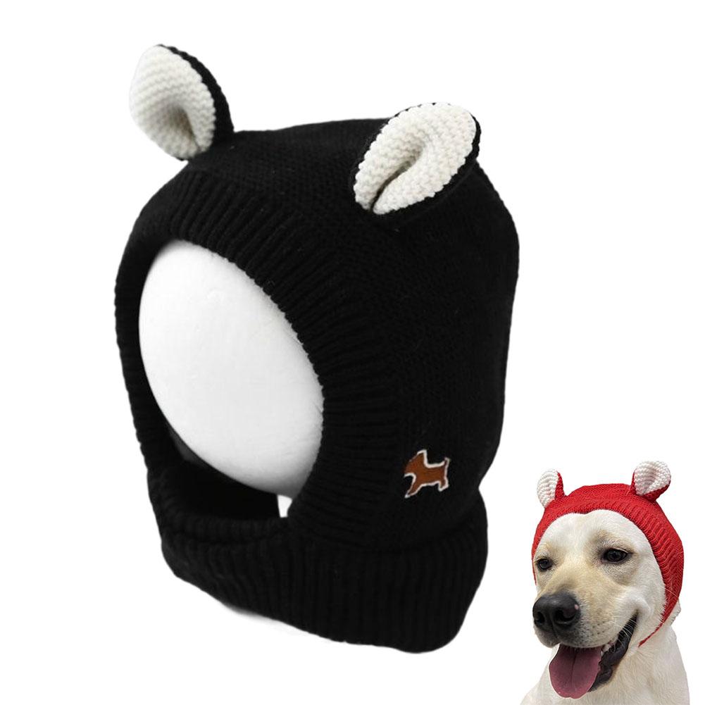 Winter Warm Pet Knitted Hat Noise Protection Pet Ears Covers Knitted Hat Anxiety Relief Earmuffs For Small Medium Puppy Accessor