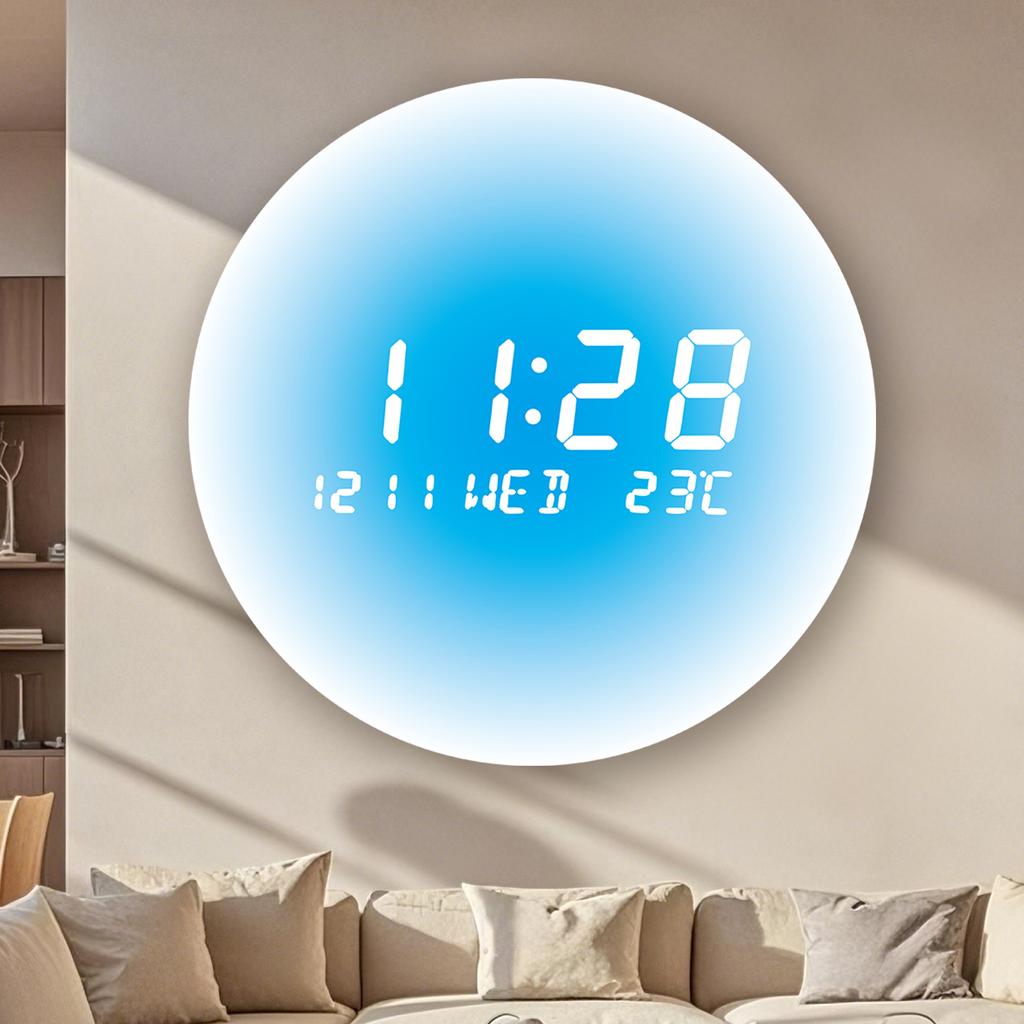 LED Wall Clock Creative Clock Living Room Home Bedroom Silent Clock Nordic Style Fashion Wall Clock