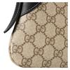 Gucci shoulder bag GG Emblem GG Emblem adjustable strap with zipper closure, coated canvas and leather, hand-held bag, super mini, women's black