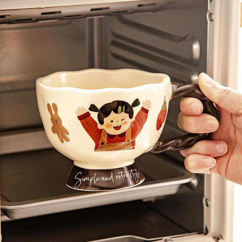 Retro Artistic Sense Cup Household Drinking Water Mug Home Water Cup Office Ceramic Cup Coffee Cup Breakfast Cup
