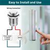 AEE4-6Pcs Pressure Switches,12 Mm Momentary Pressure Switch, Metal Waterproof Button, Protruding Pressure Switch With Wire