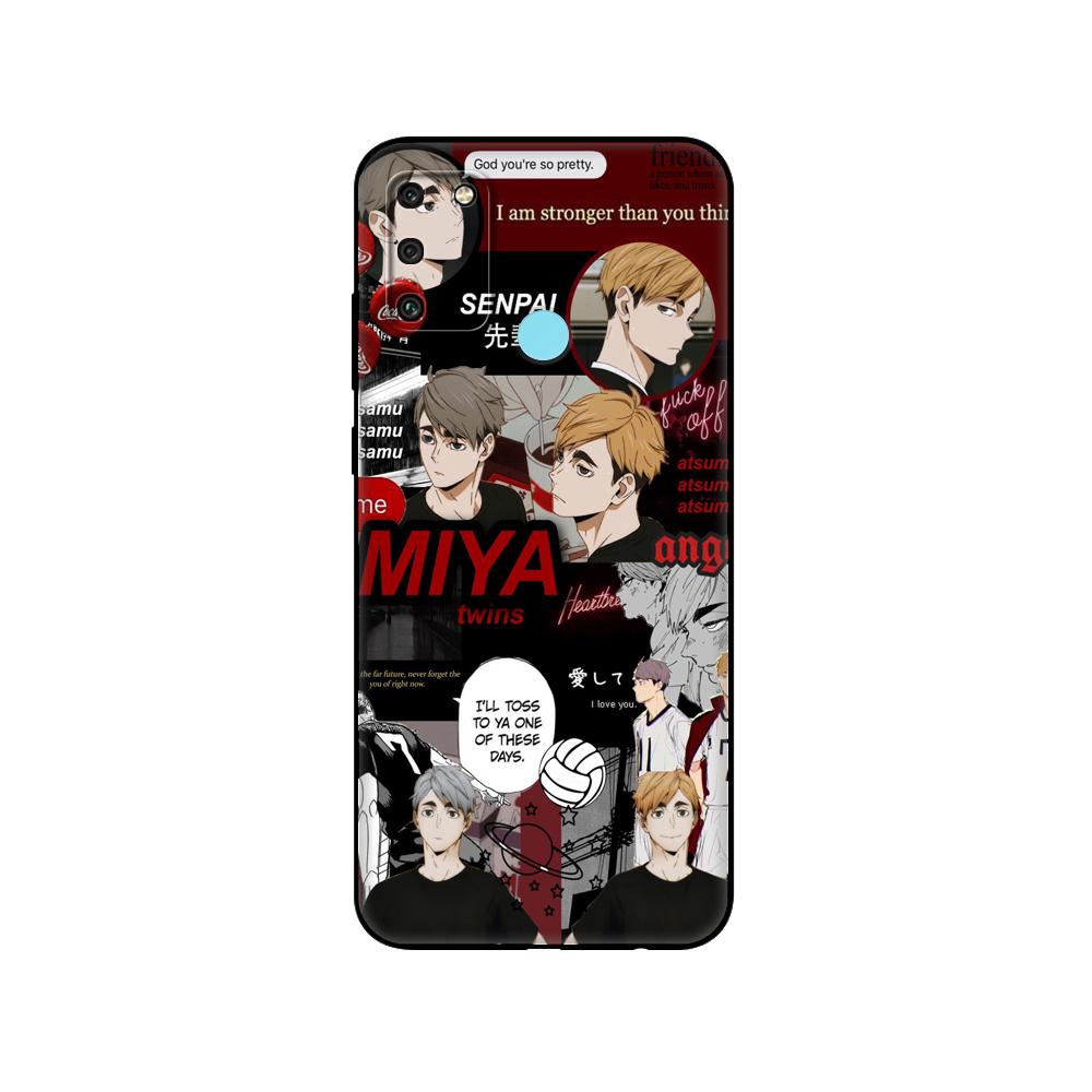 Black tpu Case For Huawei Honor 8a Prime 8s Prime 9 Lite honor 9A 9C 9X Premium 9x Pro 9S Case Cover  Miya Atsumu Haikyuu