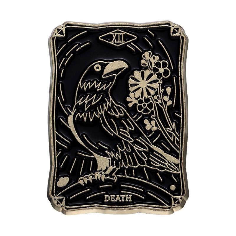Schwarze Tarot Emaille Pins Custom Sonne Mond Sterne Dunkle Hexe Broschen Reversabzeichen Punk Gothic Schmuck Geschenk für Freunde