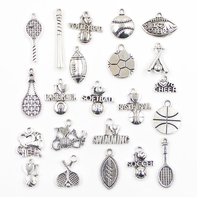 30Pcs Charms Sun Moon Horse Crown Leaf Fish Clover Antique Bronze Silver Color Mixed Pendants Diy Making Findingstibetan Jewelry