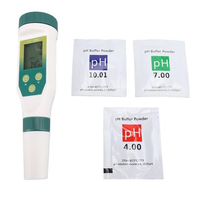 Probador de Calidad del Agua 5 en 1 Medidor de PH Sal TDS EC Temperatura para Piscina Agua Potable