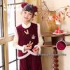Little Naive Girls' Red Chinese Style Embroidered Padded Vest
