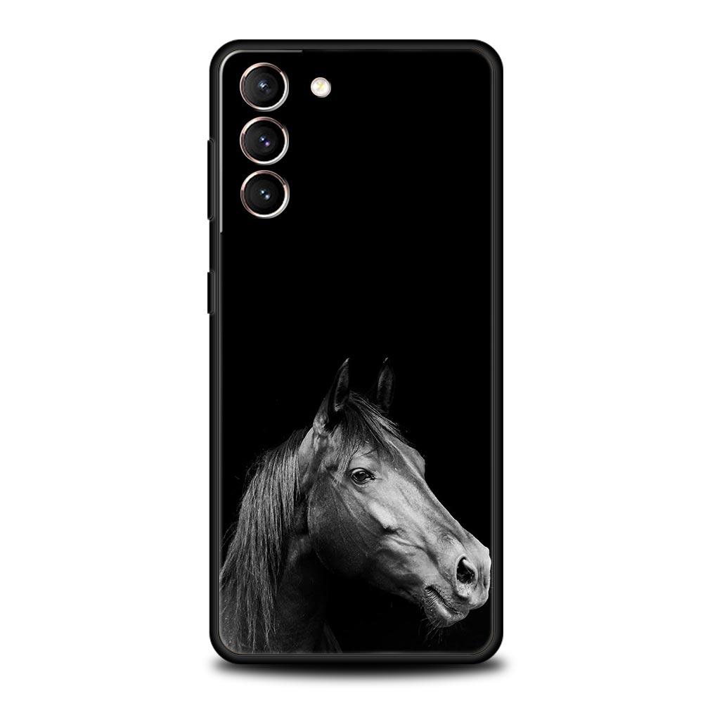 Pouzdro na telefon s divokými zvířaty Běžící kůň pro Samsung Galaxy S24 S23 S22 S20 Ultra S21 FE 5G S10 S9 Plus S10E Měkký silikonový kryt