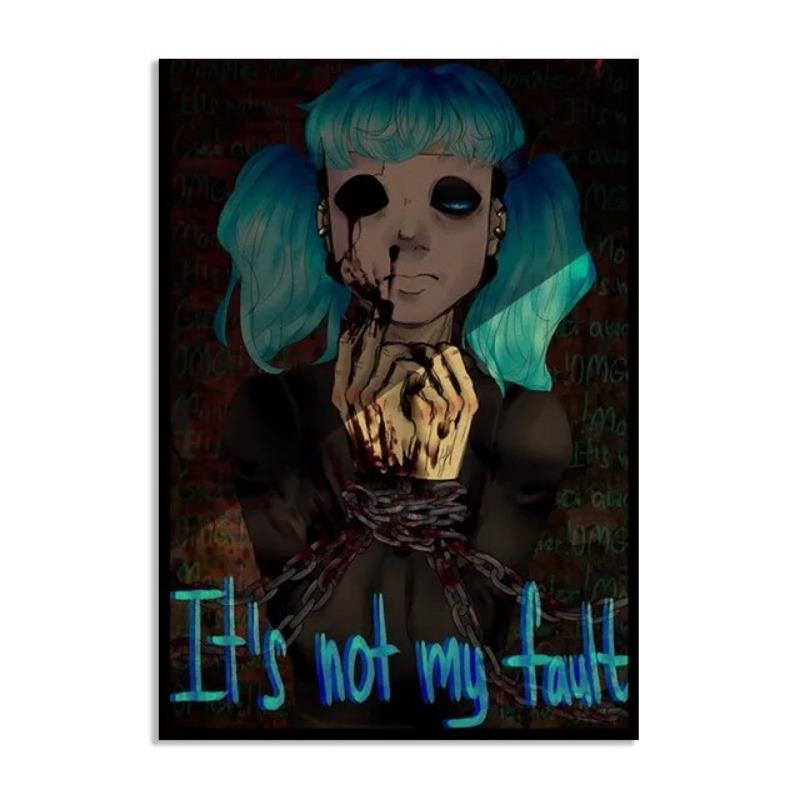 

Салли Фейс Вдохновленный Игрой Настенный Арт Высококачественные Холсты Тема Ужасов и Саспенса Идеально для Домашнего Декора Классическое Аниме 21cm×30cm NoFrame