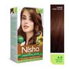Nisha Creme Hair Color Natural Brown For Women Permanent Grey Coverage Long Lasting Shine Home Use Kit 60g+60ml Pack OF 1