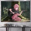 Bocchi The Rock Four Girls Sleeping Wall Tapestry Anime Kawaii Cute Room Home Decor Artistic Gift Soft Durable Cozy Retro