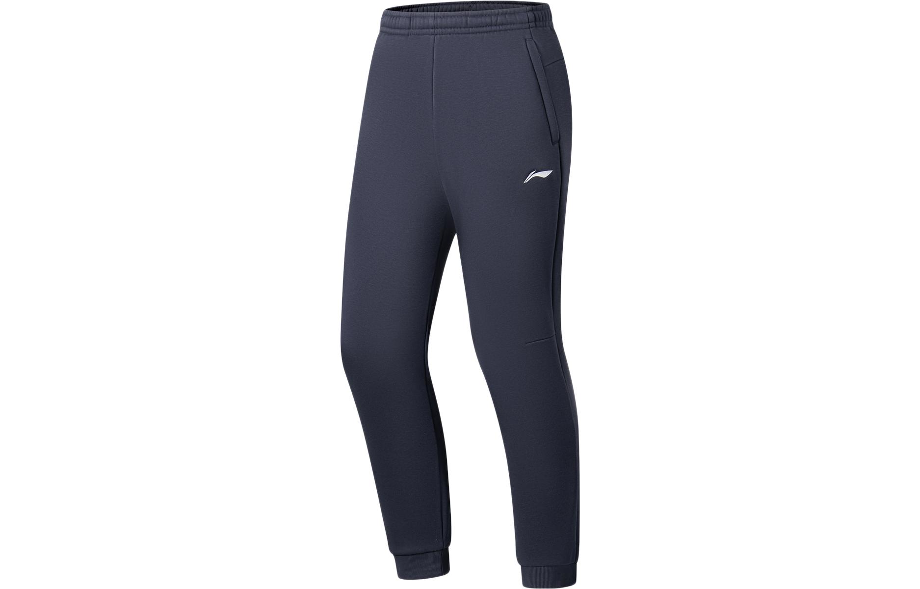 Li Ning Fitness Series Knitted Sweatpants Men s Ink Water Gray AKLUA73-7 L