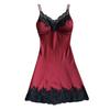 Women Nightdress Contrast Colors Stain Lace Patchwork Women Nightie for Sleeping