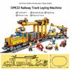 Technical City High-speed Rail Train with Tracks Building Block 78cm High-tech Vehicle Toy-RunIdeal for Boys Gift Happy Time