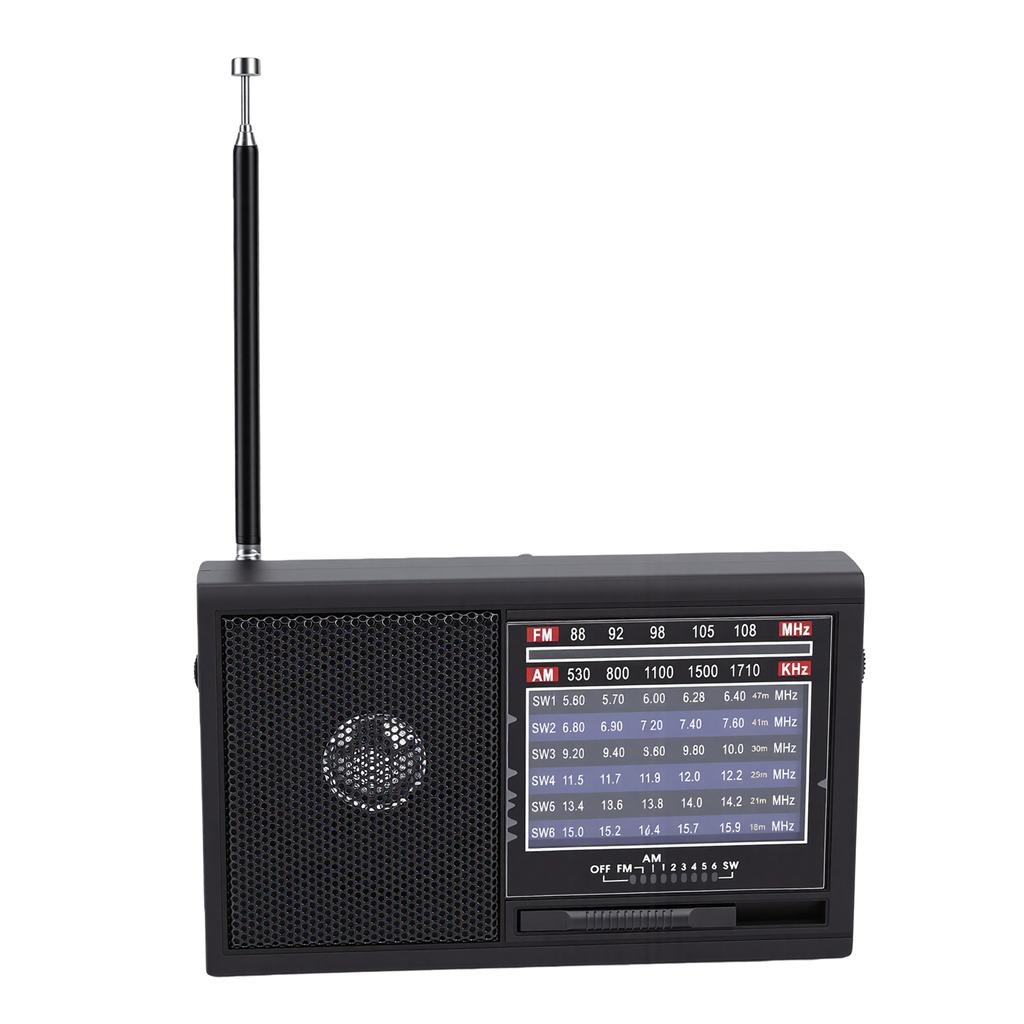 Small Emergency Radio FM AM SW Multi Functional Radio Portable Music Player for Home Camping Fishing