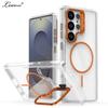 Transparent for Bracket Case for Samsung Galaxy S26 S2 Ultra S24 Plus S23 FE A A6 A16 A4 A3 A1 Camera Stand Cover