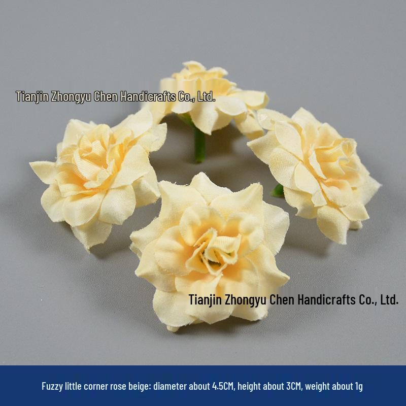 Champagne Silk Imitation Flowers for Hairpins, Hanfu Headdresses, Souvenirs, and Performance Accessories.