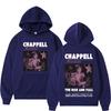 Chappell Roan Retro Personality Print Autumn and Winter High Quality Comfortable Soft Men's Loose Street Hooded Adult Sweatshirt