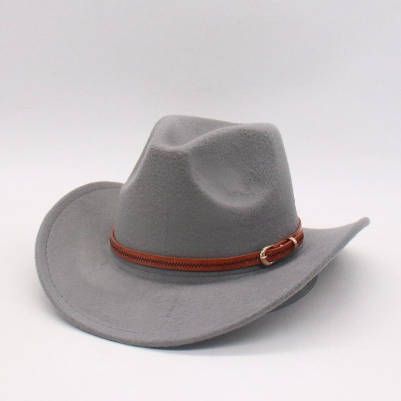 Cross-Border Hot Sale Western Cowboy Hat Men'S Felt Ethnic Style Retro Knight Top Hat Women'S Felt Manufacturer Wholesale Jazz