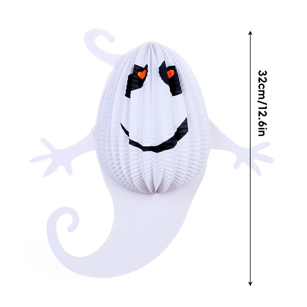 Halloween Hängedeko Geist Hexe Spinne Kürbis Papierlaternen DIY Halloween Hänge-Bastelarbeiten Halloween Veranda Deckenhänger