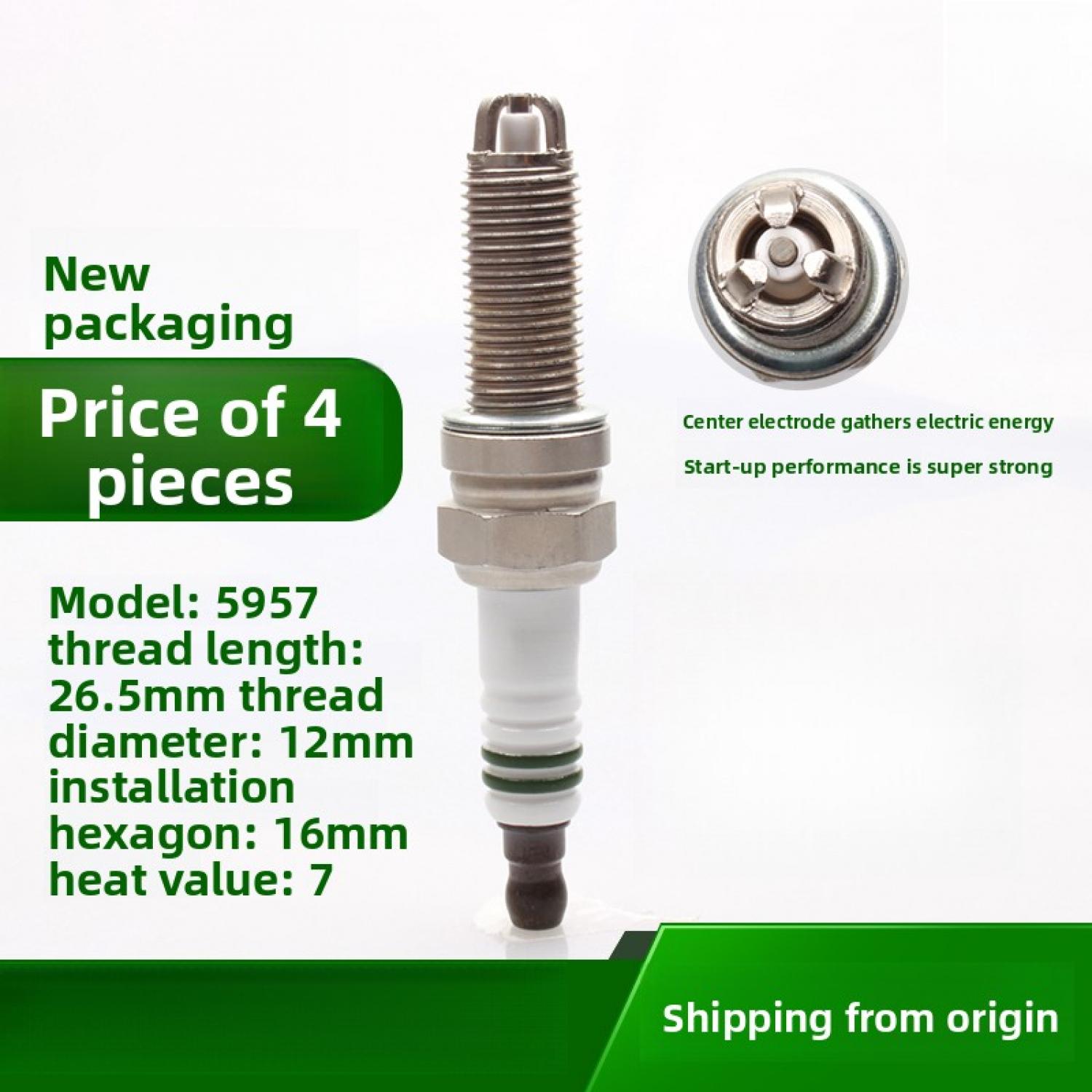 High Performance Triplex Natural Gas Spark Plug Compatible with Hyundai Automotive Engine Part for Improved Ignition Efficiency 4