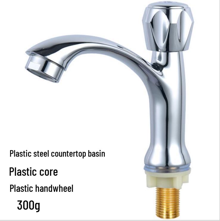 

304 Stainless Steel Cold Water Basin Faucet for Public Bathroom Countertops