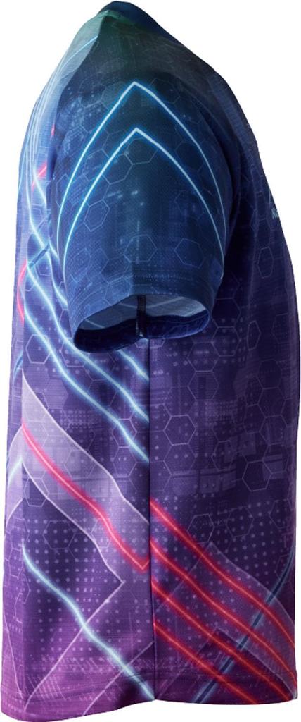 Nittaku Bright Neon Table Tennis Size L Shirt, J.T.T.A (Japan Association) Approved, NW2212, Navy,