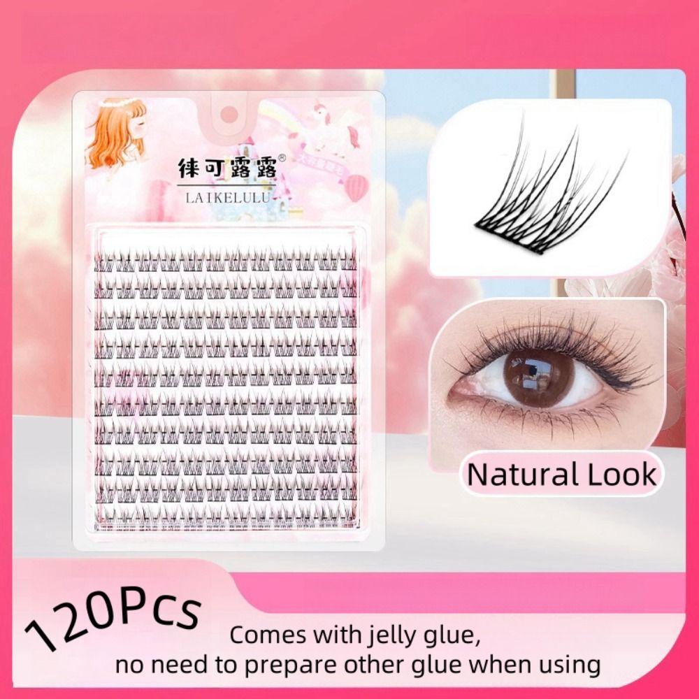 Soft Glue Free Fake Eyelashes Curled Cluster False Lashes Self Adhesive False Eyelashes  Party