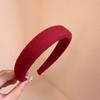 Women Hairband Retro Fabric Covered Soft Elasticn Anti-slip Head Decoration Hair Organization New Year Festive Hair Hoop Hair Accessories