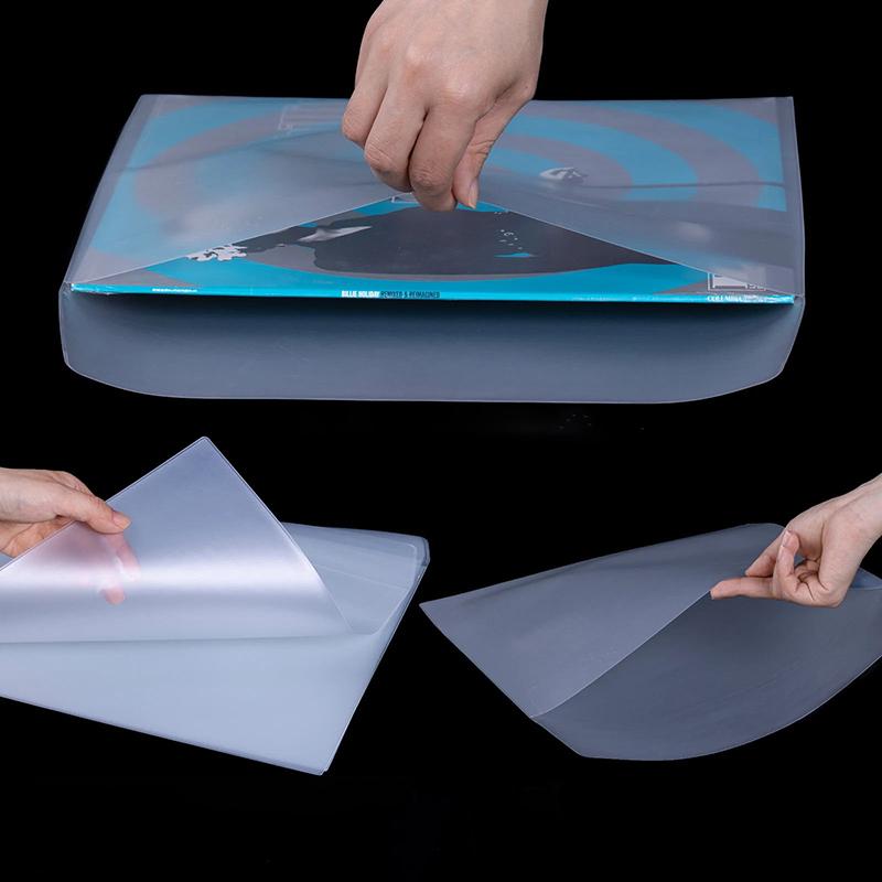 5Pcs 7/10/12 Inch Pvc Thicken Record Protective Sleeves Lp Vinyl Records Outer Sleeves Reusable Flat Open Top Bag Cover