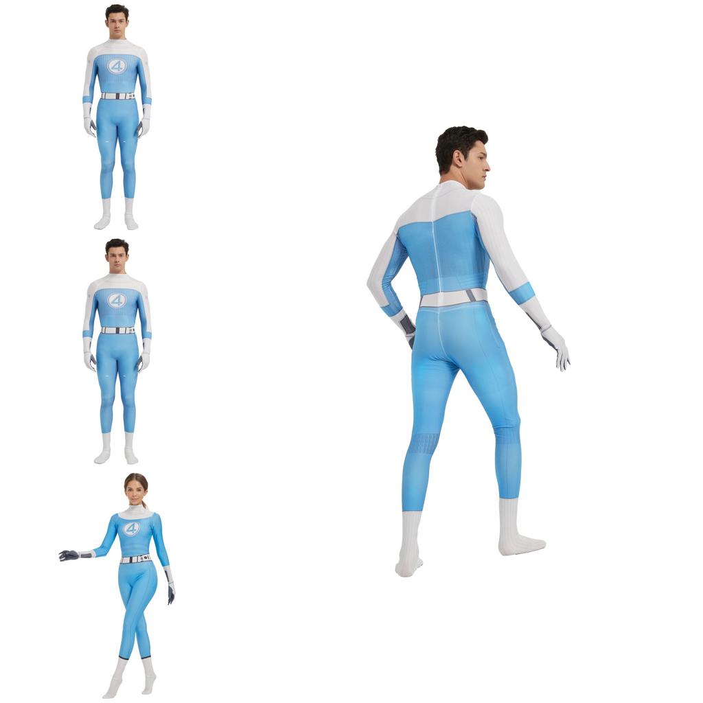 The Fantastic Four Cosplay Jumpsuit With Spandex For Game Anime Role Play