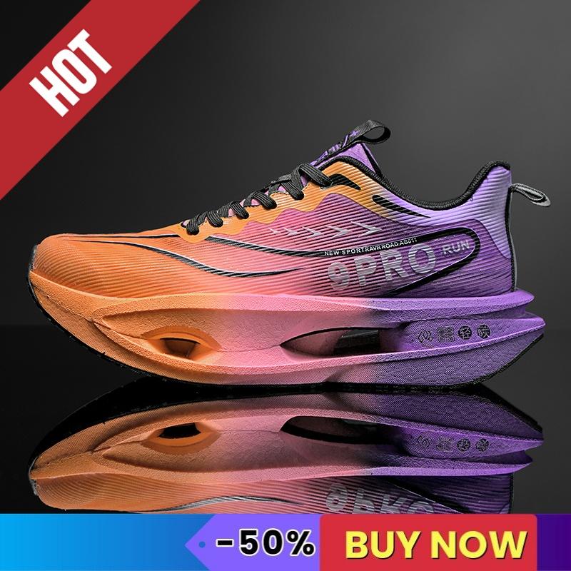 NEW Sports Running Shoes Men Marathon Sneakers Breathable Comfort Brand Trend Women Athletic Outdoor Race Sneakers Carbon Plate