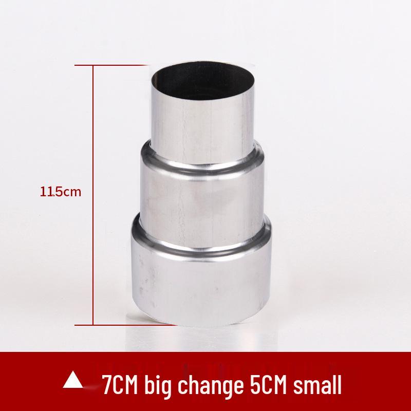 Conector Reductor pentru Coș de Fum din Oțel Inoxidabil pentru Încălzitor de Apă pe Gaz, 6cm la 5cm
