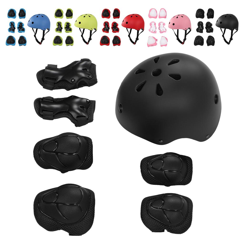 /set Children Safety Helmet Knee Elbow Pad Sets Breathable Riding Skating Protective Gear Set Children Sports Accessories