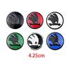 Prwmg6 Lega di Alluminio 42,5 mm Adesivi Centrali per Volante Auto per SKODA Rapid Octavia Fabia 1 2 Karoq Kodiaq Yeti Superb Interni