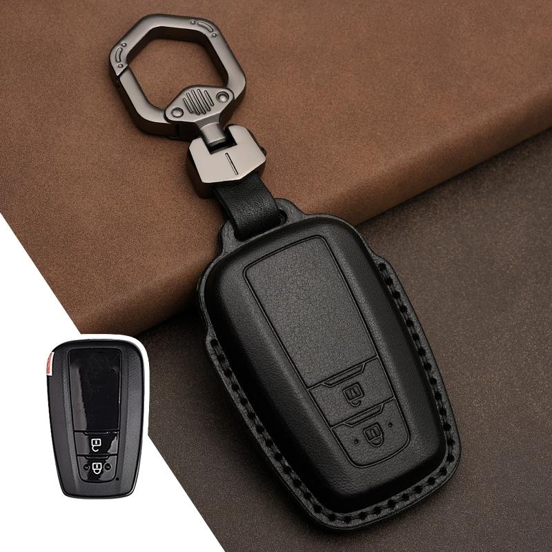 Genuine Leather Protector for Toyota Key Cover Domineering Reiz Rav4 Cruiser Crown Key Case Cover Fob