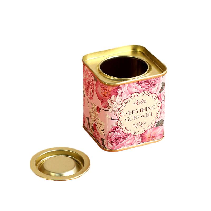 Cutie de depozitare sigilată, pătrată pentru ceai, cutie de frunze de ceai, borcan, fier, bomboane, cutie de bijuterii vintage, pentru bucătărie, cafea, zahăr