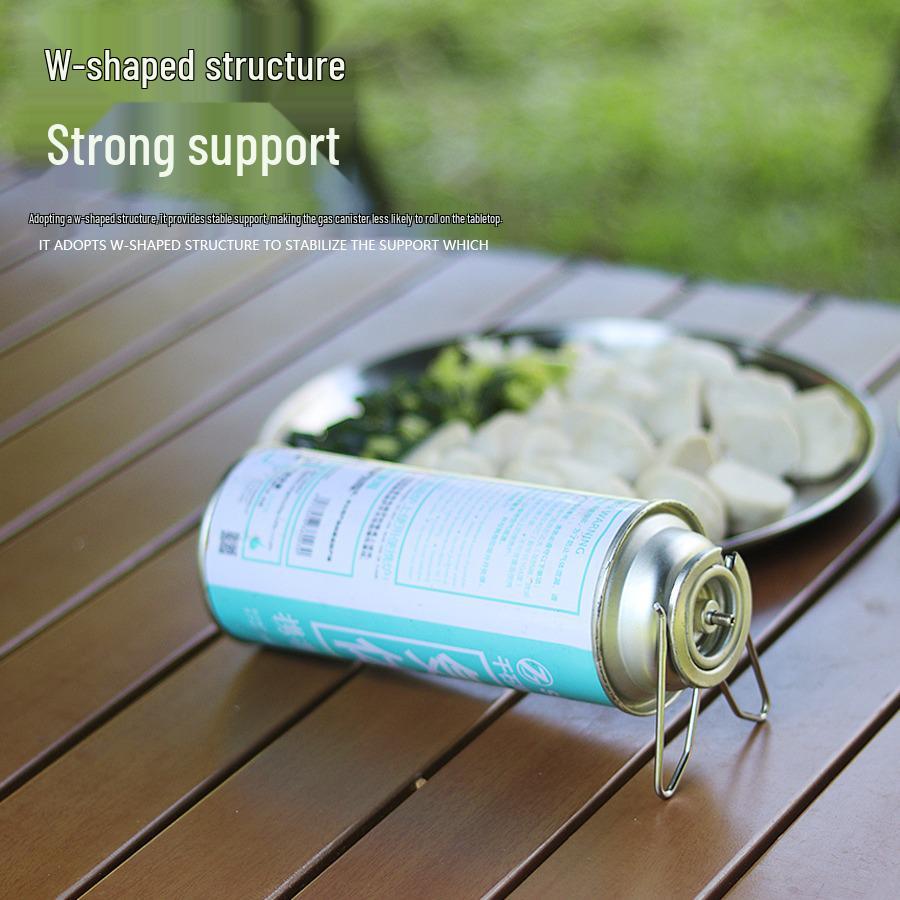 Portable Outdoor Gas Canister Stand with Leak-Proof Metal Buckle for Camping