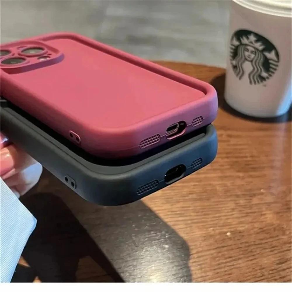 For For Iphone 16 14 1 Pro Plus 13 12 11 Pro Max 12 13 Mini 7 8 XR X XS Advanced feeling TPU CaseShockproof Silicone Cover Fundas