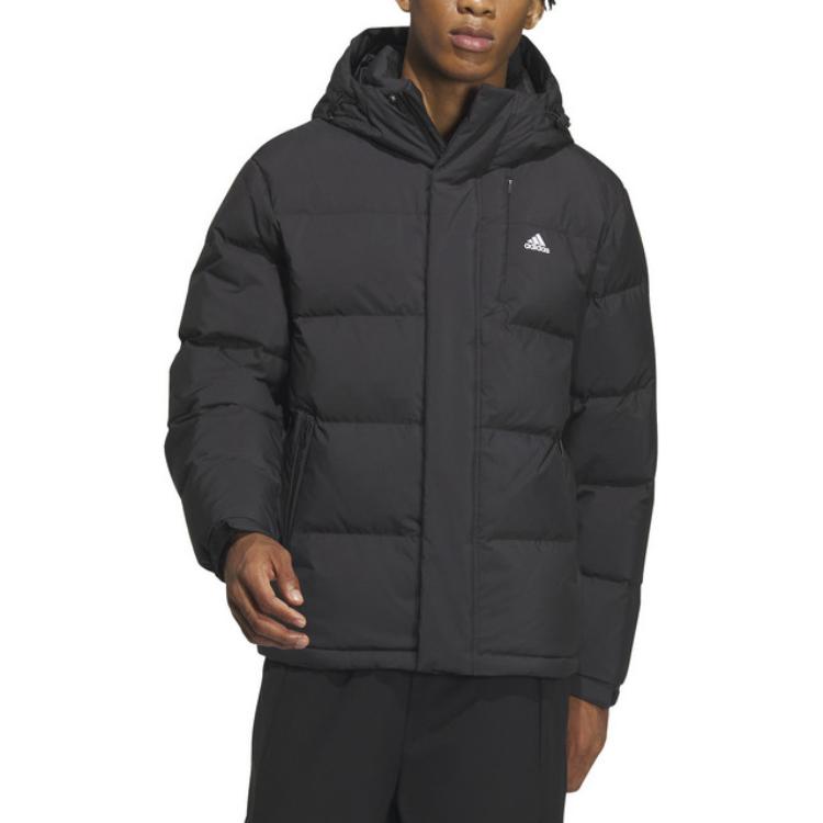 adidas Down Jackets Men's Black Hooded Moderate Other IW0779