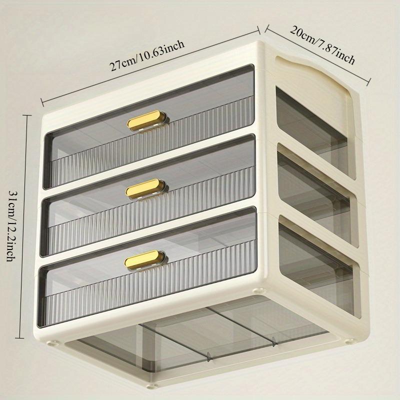 1 Stück Kosmetikregal Multifunktionale Schreibtisch-Schubladenaufbewahrungsbox Haushalt Staubdicht Große Kapazität Make-up-Box