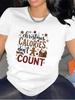 Women's  Christmas Calories Don't Count  T-Shirt - Lightweight Polyester Short Sleeve Top with Bold